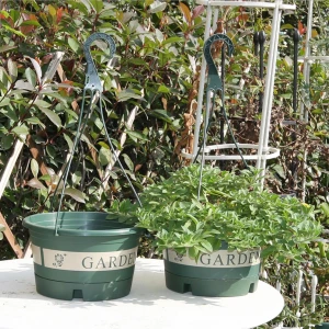 YiCai Plastic Gallon Pot Hanging Planter Flower Plant Chain Basket Planter Holder Plants Flower Pots Home Garden Balcony Decor