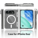 Transparent Magnetic Spring Side-Cover Folding Case for iPhone Duo