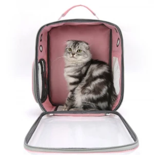 Foldable Portable Breathable Pet cat bag Traveling Pet Backpack