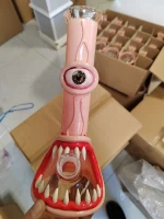10 inch 14mm joint hand-painted glass beaker bong