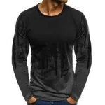 Pullover Crew Neck Running Athletic Men's Long T Shirts Casual Gym Workout Slim Fit Full Sleeve TShirt