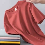 Wholesale Custom Hot Selling Men's T Shirt Pure Cotton T-Shirt Round Neck Short Sleeved Basic Style Thick Plus Size Tsh