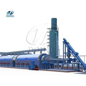 Fully automatic continuous tire plastic pyrolysis machine
