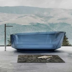 High Quality Freestanding Resin Stone Transparent Bathtub XA-8705T