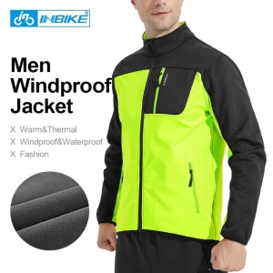 INBIKE Windproof Outdoor Sport Long Jersey Thermal Inner Polar Fleece Road Bike Cycling Windbreaker Jacket WJ601