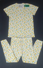 Ladies Short Sleeve AOP Top Bottom Set