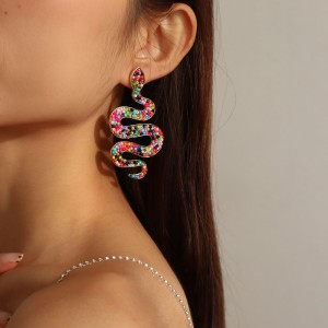wholesele OEM ODM Snake earrings for women stud earrings jewelry facture