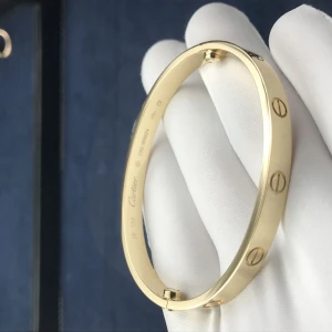 Cartier love screw bangle bracelet 18K real gold