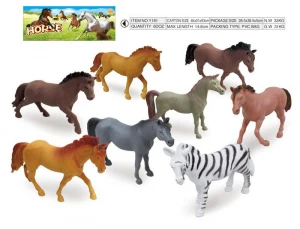 8pcs plastic mini horse farm animal toy set ,PVC farm animal toy set,animal toy