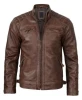 Mens Cafe Racer Leather Jacket
