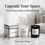Premium Black and White Soy Wax Candles Personalized Private Labels