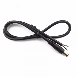 0.3cm 20awg Short DC male power cable with two tin wire 5.5*2.1mm