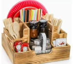 Wooden Cutlery Storage Box