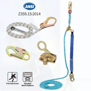 CE En353 ANSI Z359 Synthetic Vertical Lifeline Systems with Rope Grabs & Extension Straps
