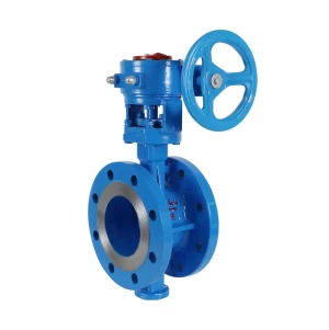 Manual flange high temperature steam resistant cast steel worm gear hard seal flange butterfly valve