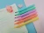 Import Factory Price 6 color pastel color fluorescent soft fiber tip highlighter triangle shape barrel marker watercolor pen from China