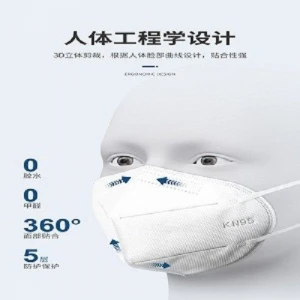 KN95 respirator 5 layers disposable respirator dust and filtration rate PFE95 grade white respirator for men and women