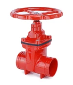 Grooved gate valve