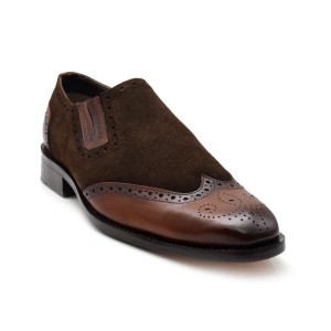 Brown Blake Construction Leather Loafers