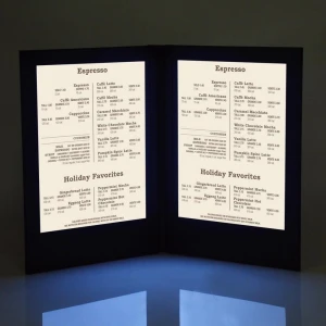 2 Views LED Menu Cover for Bar and Restaurant