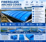 Durable Fiberglass Arched Cover Plate for Industrial Use
