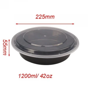 Factory Sale Plastic Microwavable And Freezable Soup Takeaway Bowl Disposable Dessert Salad Packing Bowl
