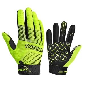 INBIKE Mountain Bike Gloves Breathable Stretchy Touch Screen Wear-Resistant Outdoor Sports for Biking Green