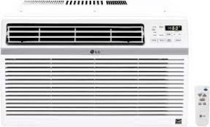 LG 8000 BTU 115V Window Air Conditioner with Three Fan Speeds Remote Control