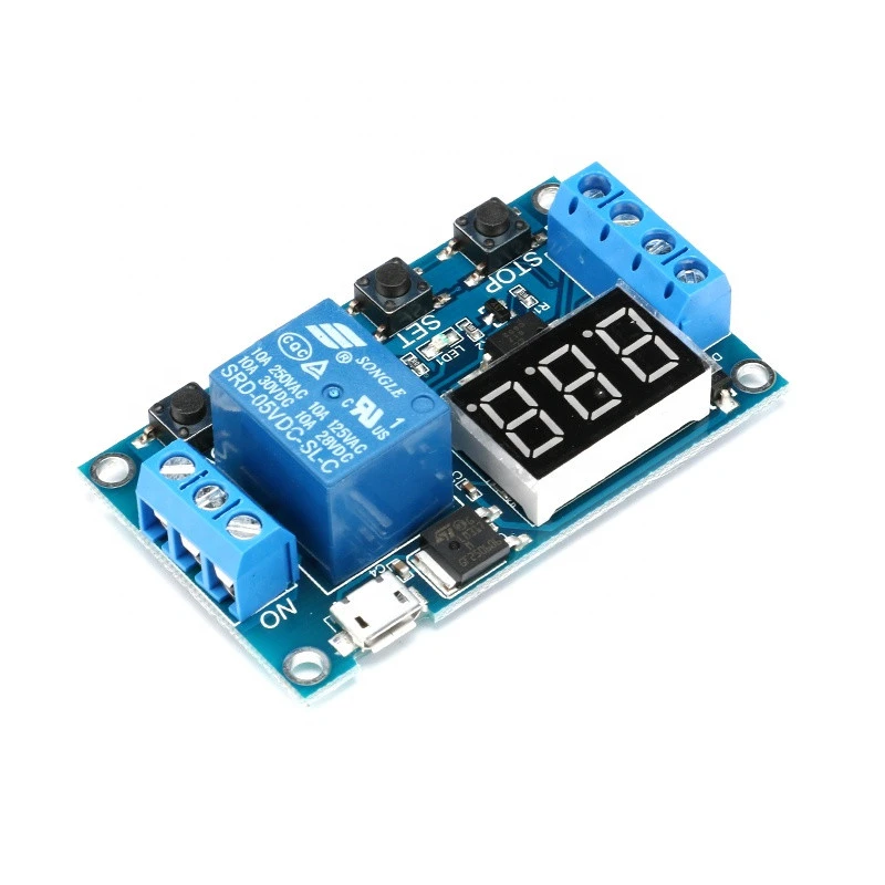 1 Channel 5V Relay Module Time Delay Relay Module Trigger OFF/ON Switch Timing Cycle 999 minutes