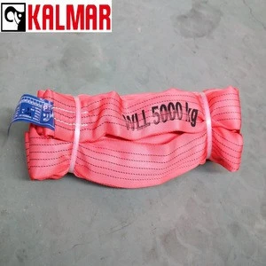 1 ton 6:1 colorful flat double polyester webbing lifting sling