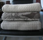 100% CashmereThick Computer Knitted Blanket Pure Kashmire Throw