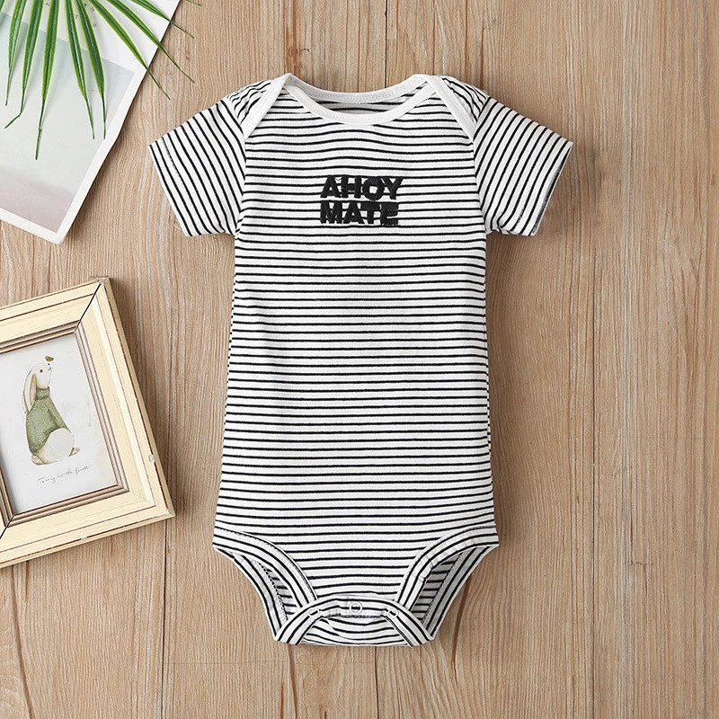 100% cotton short sleeve newborn baby clothes custom baby rompers baby clothing rompers