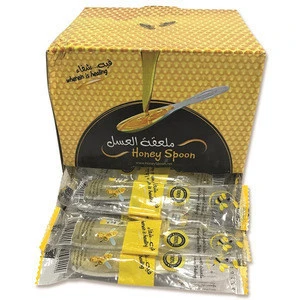 100 pcs of pure raw acacia honey in one box each spoon 10 gram total net wight 1 kg pure honey