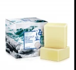 100g Natural Organic Sea Salt Soap Handmade Whitening Removal Pimple Pore Acne Treatment  Goat Milk Soap