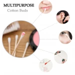 100Pcs/bag Disposable Cotton Swabs Beauty Makeup Tools Nose Ears Cleaning Double Head Cotton Buds