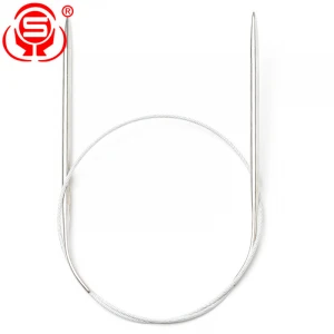 11pcs/set 80cm Stainless Steel Circular Knitting Needle Set Round Knitting Needle for Needlework