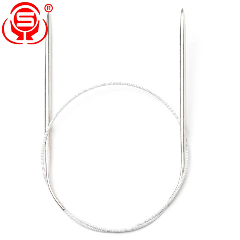 11pcs/set 80cm Stainless Steel Circular Knitting Needle Set Round Knitting Needle for Needlework