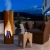 Import 120cm High Outdoor Fireplace Corten Steel Round Fire Pit Chiminea from China