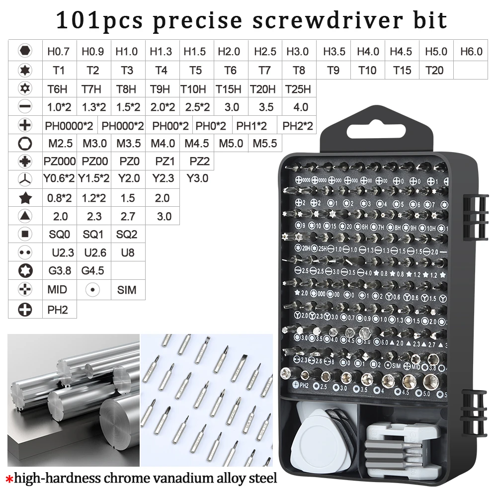 122 in 1 Precision Screwdriver Set Repair Tool Kit Magnetic Driver Kit Professional Repair Tool Kit for Phone Computer Tablet