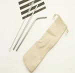 12mm Diameter 215mm Straight Stainless Steel Drinking Straw Bubble For Coffee Tea Milk Bar Accessories With Custom Made Logo