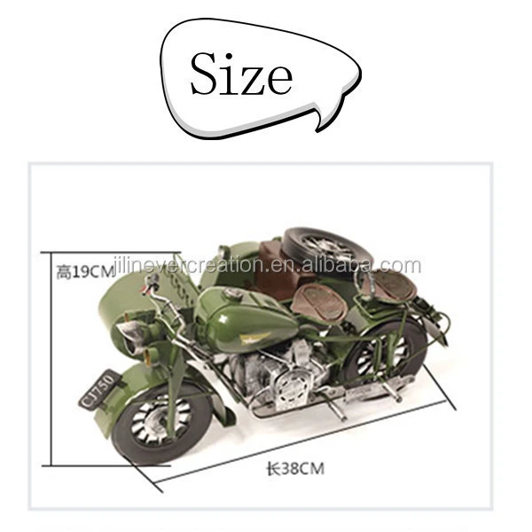 14.96&quot;-17.32&quot; vintage handmade metal craft motorcycle models