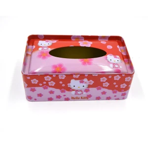 15 years factory china suppliers rectangular tins custom printed tissue box