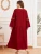 Import 1706MuslimQLO Ethnic embroidery long wrinkled retro red ethnic long skirt abaya muslim dress 2021 latest islamic clothing from China