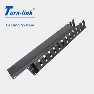 19 inch 2U cable manager 12 port metal duct with cover metal plate