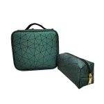 2 pcs Women Personalized Small Makeup Bag and Cosmetic Case Set Handy Cosmetic Storage Zipper Pouch Organizer
