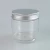 Import 200ml 250ml transparent PET plastic clear cosmetic jar with white lid from China