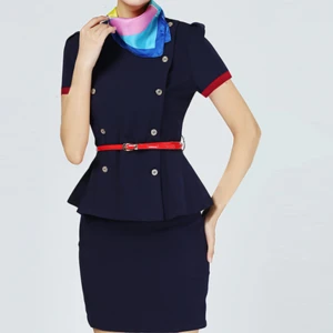 2016 new design Airline uniforms workwears for airline stewardess