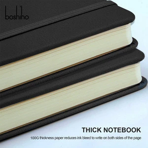 2017 high quality custom logo leather dairy notebook