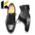 Import 2018 Latest Classic Pure Black Men Leather Dress Shoes from China
