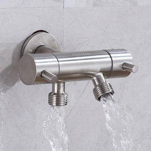 2018 new model bibcock double lever water tap washing machine mixer tap